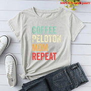 coffee peloton wine repeat T Shirt
